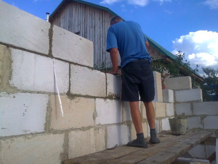 Строительство бань из пеноблоков: фундамент, стены, крыша