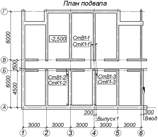 План подвала многоквартирного дома