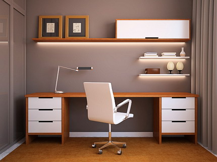 На фото - дизайн домашнего кабинета в стиле хай-тек, www.furnishism.com