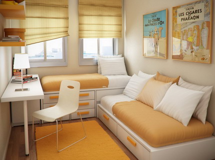 Дизайн очень маленькой спальни (фото), www.bestinteriorphotos.com
