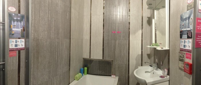 Пример серых цветов в интерьере ванной